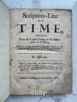 1684 A Scripture-Line of Time Thomas Beverley Puritan First Edition -Very Rare