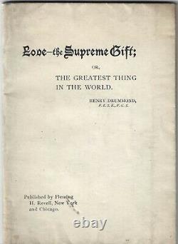 1887-1890 Love the Supreme Gift by Henry Drummond Vintage 1st Edition VERY RARE