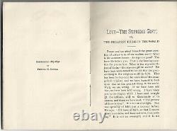 1887-1890 Love the Supreme Gift by Henry Drummond Vintage 1st Edition VERY RARE