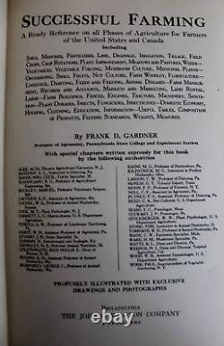 1916 SUCCESSFUL FARMING Frank Gardner 1st Edition with Dust Jacket VERY RARE NICE