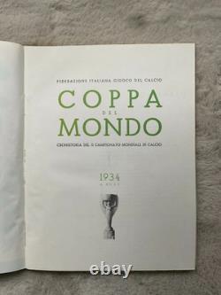 1934 FIFA WORLD CUP ITALY OFFICIAL REPORT FIGC ITALIAN FA VERY RARE 2nd Edition