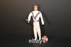 1st Edition Evel Knievel Figure (Gray Streaks) WithRams Head Helmet! Very Rare 70s