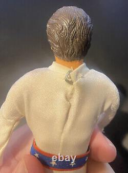 1st Edition Evel Knievel Figure (Gray Streaks) WithRams Head Helmet! Very Rare 70s