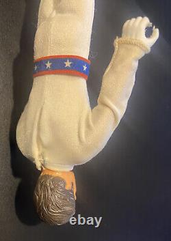 1st Edition Evel Knievel Figure (Gray Streaks) WithRams Head Helmet! Very Rare 70s