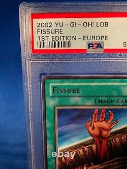 2002 Yugioh PSA 10 Fissure EUROPE LOB-E045 1st Edition Rare Card VERY RARE POP 2