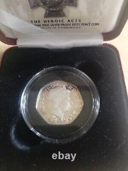 2006 Very Rare Royal Mint Silver Proof Victoria Cross (Limited Edition) 50p Coin