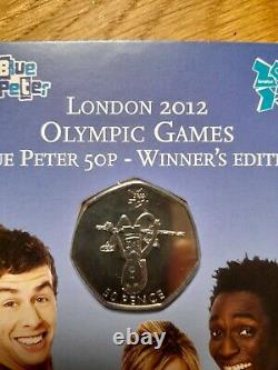 2009 Blue Peter 50p London 2012 Olympic Games Winners Edition Very Rare BUNC
