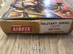 AIRFIX 1/32 BRITISH PARATROOPS Boxed, Very Rare 1st Edition, Excellent Order