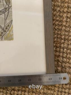 ANGIE LEWIN Floral WOODCUT VERY RARE EARLY EDITION 6/10 PRINT Framed