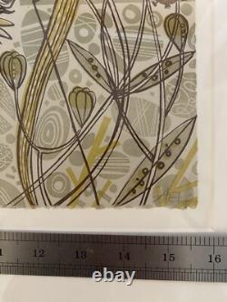 ANGIE LEWIN Floral WOODCUT VERY RARE EARLY EDITION 6/10 PRINT Framed
