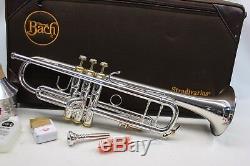 APPLE Limited Edition Bach Stradivarius PRO Trumpet w Gold Trim VERY RARE MINT