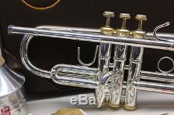 APPLE Limited Edition Bach Stradivarius PRO Trumpet w Gold Trim VERY RARE MINT