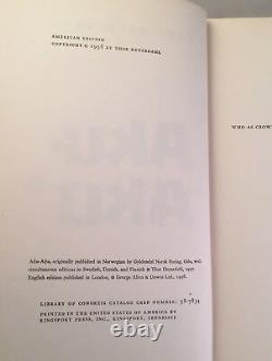 Aku-Aku-Thor Heyerdahl-2 BOOKS! -SIGNED! -First/1st U. S. Editions-1958-VERY RARE