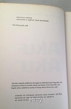 Aku-Aku-Thor Heyerdahl-2 BOOKS! -SIGNED! -First/1st U. S. Editions-1958-VERY RARE