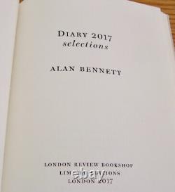 Alan Bennett-diary 2017 Selections-signed-1st Ltd Edition-2017-hb-f-very Rare