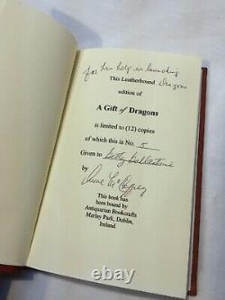 Anne Mccaffrey A Gift Of Dragons Limited Edition 5/12 -very Rare Copy Signed