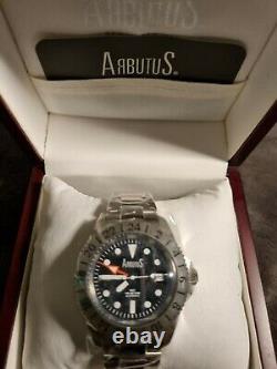 Arbutus New York Limited Edition Dual Time Zone Watch Ar9928 Very Rare