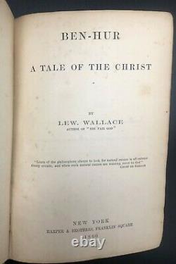 Ben Hur Lew Wallace VERY RARE True First Edition First State Copy 1 of 1000