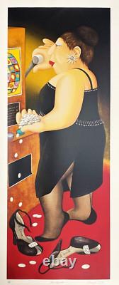 Beryl Cook Jackpot -Very Rare Proof Artist Signed Limited Edition Silkscreen