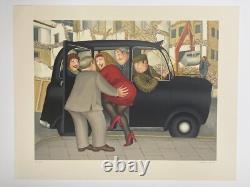 Beryl Cook Taxi Very Rare Proof Artist Signed Limited Edition Silkscreen
