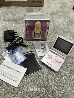 Boxed Gameboy Advance SP Pink With Box, Girls Edition Inserts, Charger Very Rare