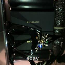 Bvlgari Frames Swarovski Crystal Limited Edition 8031-B Black VERY RARE