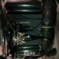 Bvlgari Frames Swarovski Crystal Limited Edition 8031-B Black VERY RARE