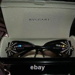 Bvlgari Frames Swarovski Crystal Limited Edition 8031-B Black VERY RARE