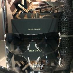 Bvlgari Sunglasses 8026-B Black Swarovski Crystal Limited Edition VERY RARE