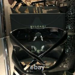 Bvlgari Sunglasses 8026-B Black Swarovski Crystal Limited Edition VERY RARE