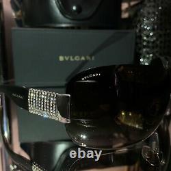 Bvlgari Sunglasses Swarovski Crystal Limited Edition 6030-B Brown VERY RARE