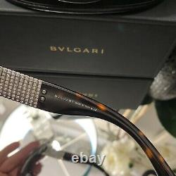 Bvlgari Sunglasses Swarovski Crystal Limited Edition 6030-B Brown VERY RARE