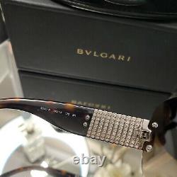 Bvlgari Sunglasses Swarovski Crystal Limited Edition 6030-B Brown VERY RARE