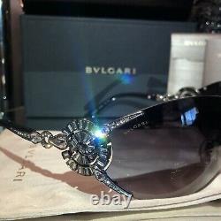 Bvlgari Sunglasses Swarovski Crystal Limited Edition 6039-B Black VERY RARE