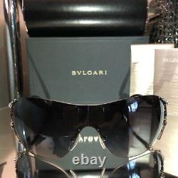 Bvlgari Sunglasses Swarovski Crystal Limited Edition 6039-B Black VERY RARE