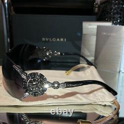 Bvlgari Sunglasses Swarovski Crystal Limited Edition 6039-B Black VERY RARE