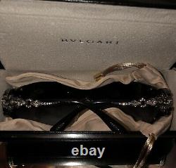 Bvlgari Sunglasses Swarovski Crystal Limited Edition 6039-B Black VERY RARE