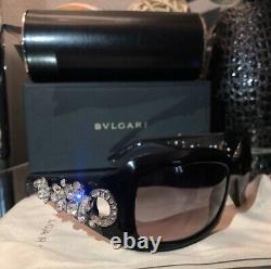 Bvlgari Sunglasses Swarovski Crystal Limited Edition 856-B Black VERY RARE