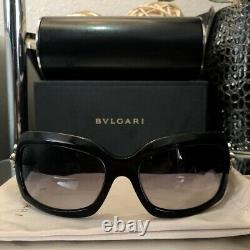 Bvlgari Sunglasses Swarovski Crystal Limited Edition 856-B Black VERY RARE