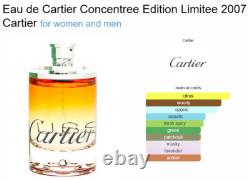 CARTIER EAU DE CARTIER EDITION LIMITEE 2007 Eau de Toilette 100ml VERY RARE