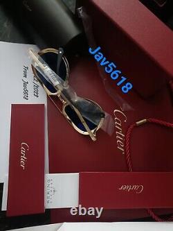 Cartier Sunglasses Santos Dumont Special Edition Gold Titanium Pilot Very Rare