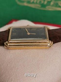 Cartier Tank Jumbo Stepped Very Rare NEW YORK Edition Black Dial