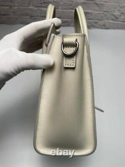 Celine Luggage Nano Shopper White Colorful Stitching Limited edition Very rare K