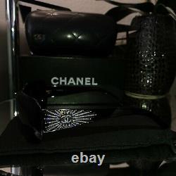 Chanel Sunglasses Black 6026-B Limited Edition Swarovski Crystal VERY RARE