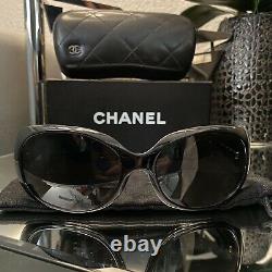 Chanel Sunglasses Black 6026-B Limited Edition Swarovski Crystal VERY RARE