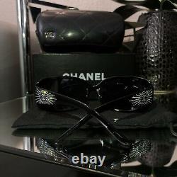 Chanel Sunglasses Black 6026-B Limited Edition Swarovski Crystal VERY RARE