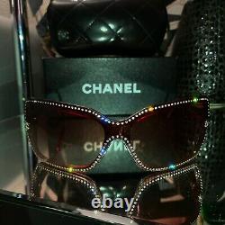 Chanel Sunglasses Limited Edition Swarovski Crystal 5065-B Rube Red VERY RARE