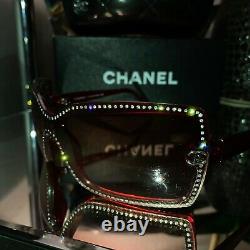 Chanel Sunglasses Limited Edition Swarovski Crystal 5065-B Rube Red VERY RARE