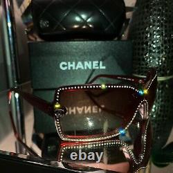 Chanel Sunglasses Limited Edition Swarovski Crystal 5065-B Rube Red VERY RARE