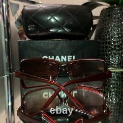 Chanel Sunglasses Limited Edition Swarovski Crystal 5065-B Rube Red VERY RARE